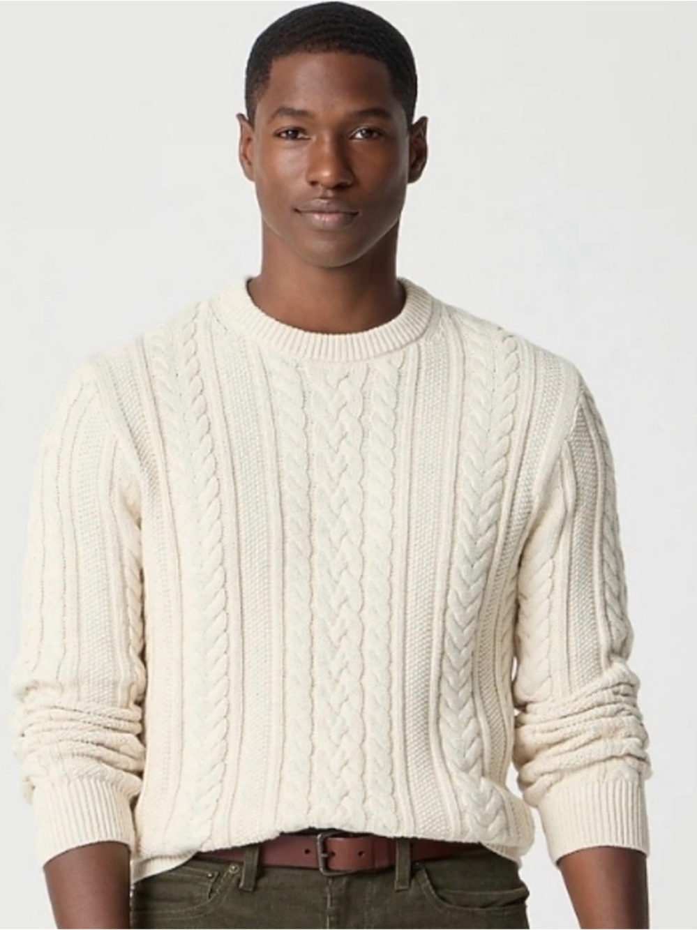 J.Crew Classic Cable Knit Crewneck Sweater – Men’s XL – NWT